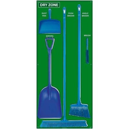 NATIONAL MARKER CO National Marker Dry Zone Shadow Board Combo Kit, Green/White, 68 X 30, Pro Series Acrylic - SBK133FG